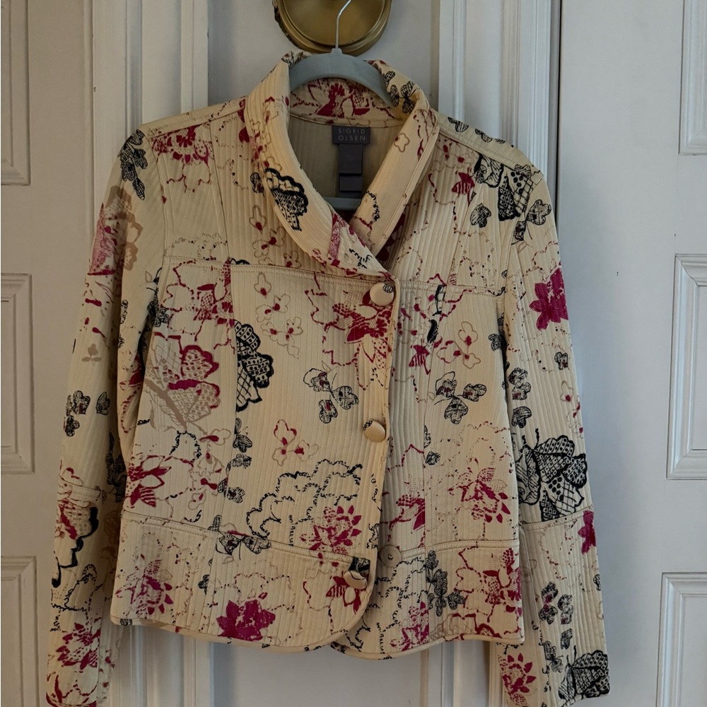 Sigrid Olsen Women's botanical Jacket women's petite 10